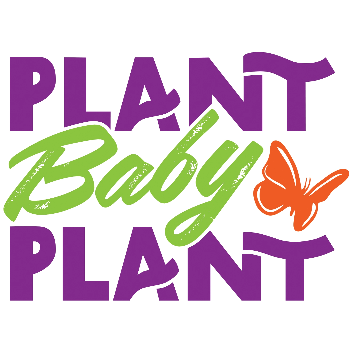 PLANT BABY PLANT - logo color butterfly